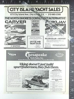 1988 ADS- Chesapeake Viking 45 ConvertibleCity Island Carver Montego Boat Yacht • $10.49