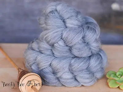 Undyed Natural Grey Merino Combed Top Wool Roving Spinning Felting Fiber - 4 Oz • $8