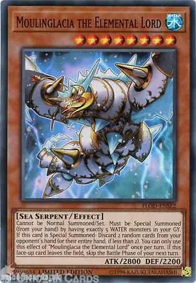 FLOD-ENSE2 Moulinglacia The Elemental Lord Super Rare Limited Edition Mint YuGiO • $1.23