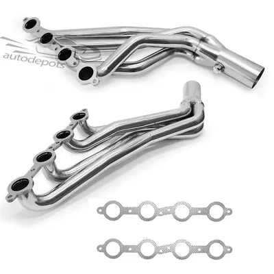 For 2007-2014 Chevy GMC 4.8L 5.3L 6.0L Long Tube Stainless Headers W/ Gaskets • $189.99