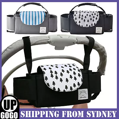 Baby Organiser Bottle Holder Storage Mummy Bag Stroller Pram Pushchair Cup Buggy • $13.91