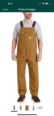 Mens Carhartt Bib Coveralls 40x30 • $65