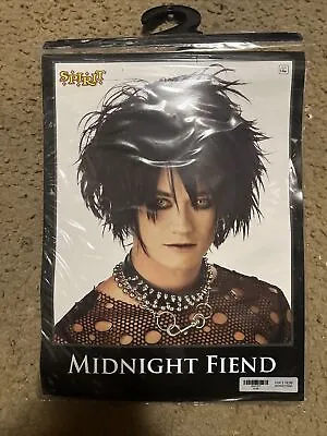 Midnight Fiend Adult Wig Edward Scissorhands Emo Rock Goth Halloween Black • $20