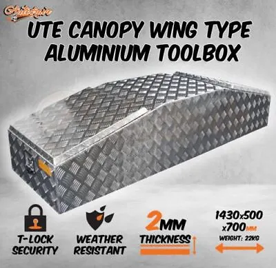 $499.95 • Buy Aluminium Tool Box Trailer Truck Ute Canopy ToolBox WING TYPE Gas Strut Seal