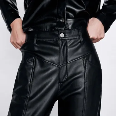 Zara Faux Leather Trousers • £12