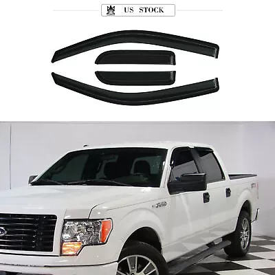 Sun Rain Guard Window Visor Deflector Fit 2004-2014 Ford F150 Super/Extended Cab • $38.99