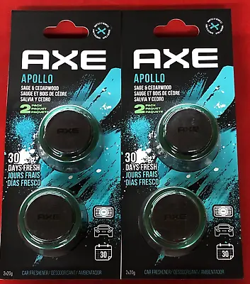 (4) Axe Vent Clips Apollo Scent Car & Truck Fresheners Sage & Cedarwood Scent • $16.99