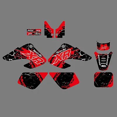 Graphics Decals Stickers Kit For Honda XR50 XR50R 2000 2001 2002 2003 Black Red • $39.99