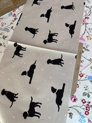 £3.60 • Buy Fabric Material Scrap Remnant Sewing Material Clarke Labrador Dog Rover 93x31cm