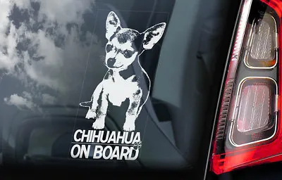 £3.50 • Buy CHIHUAHUA Car Sticker, Smooth Coat Dog Window Bumper Sign Decal Gift Pet - V01
