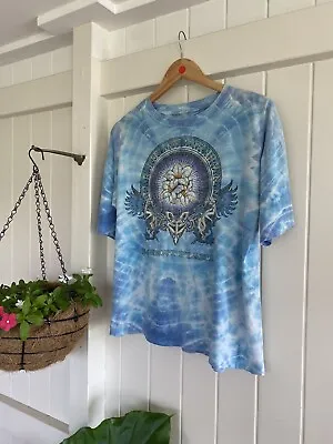 1990 Vintage Robert Plant Symmetria Tie Dye Manic Nirvana Tour Band Shirt M 90s • $70