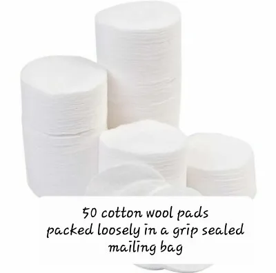 50 Pieces Skin System Cotton Wool Pads Face & Make Up Removal • £2.50