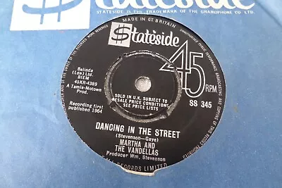 Martha And The Vandellas Dancing In The Street 1964 Stateside Vg+  Free Post Uk • £6.15