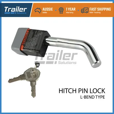 $21 • Buy Hitch Pin Lock Security Tow Ball Bar L Type Caravan Trailer Parts Anti Theft New
