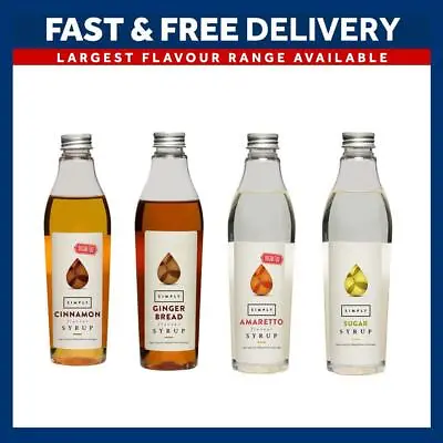 Simply Syrups For Coffee And Cocktails | Full Range | 25cl Plastic Bottle • £6.95