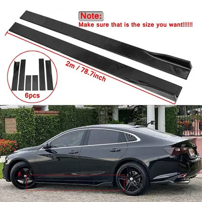 78.7  Side Skirt Rocker Panel Lip Splitter Diffuser For 2007-2009 Mazda Speed 3 • $38.55