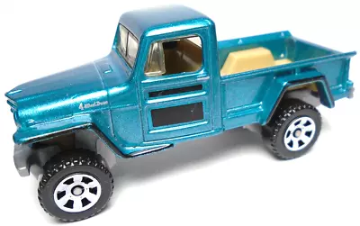 2015 Matchbox Jeep Willys 4x4 Blue 1:64 Diecast 2 3/4  Pickup Truck W/ Black • $10.99