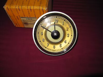 NOS VDO Kienzle Gold Face 12 Volt Clock 1960s – 1970s • $699