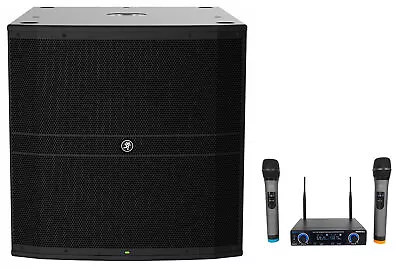 Mackie DRM18S 2000w 18  Powered DJ PA Subwoofer Sub+Dual Wireless Microphones • $959.99