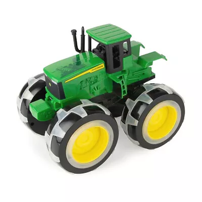 John Deere Monster Kids Toy 23cm 4WD Tractor W/ Treads Light Wheels 3y+ Green • $44