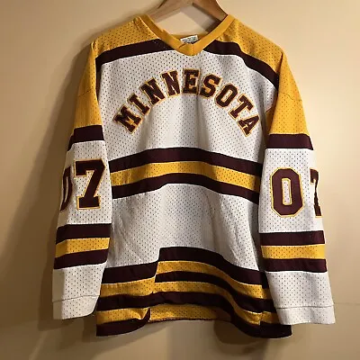 Vintage 90s University Of Minnesota Gophers Player Hockey Jersey Size Large • $225