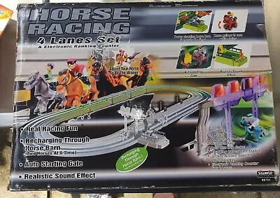 £15 • Buy HORSE RACING 4 LANES SET : 2004 Electronic Game By Silverlit Boxed