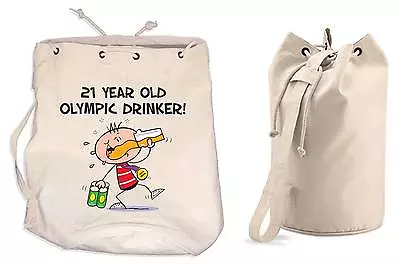 £17.95 • Buy OLYMPIC DRINKER 21st BIRTHDAY DUFFLE BAG - Gift Present Backpack