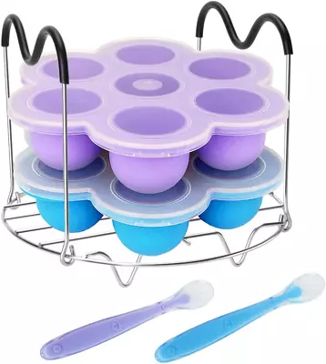 Pressure Cooker Accessories With Silicone Egg Bites Molds And Steamer Rack Trive • $31.71