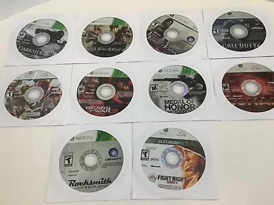 Xbox 360 Video Game Bundle Lot Of 10 Loose Discs (No Cases). Tested & Working • $14.54