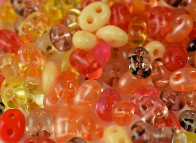 $4.27 • Buy Twin 2 Hole Czech Glass Seed Beads   MIXTURE COLOR # 64   50 Grams Loose