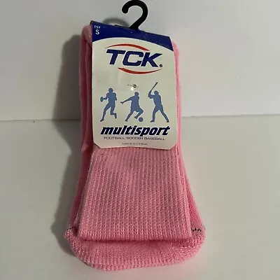 TCK Multisport Socks Football Soccer Baseball Softball Unisex Pink Small S • $2.99