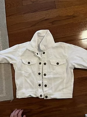 Monag Toddler Girls White Denim Jacket - 2 • $15