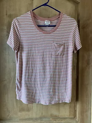 Mossimo Women's Striped Pocket T-Shirt  Sz XS  Rust • $9