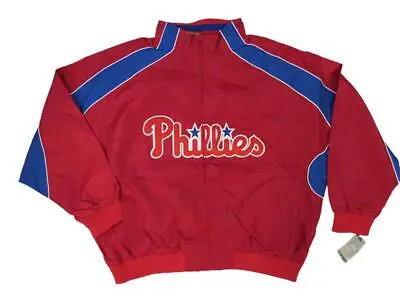 NEW Philadelphia Phillies Mens Sizes 3XL-4XL Majestic Dugout Jacket • $30.23