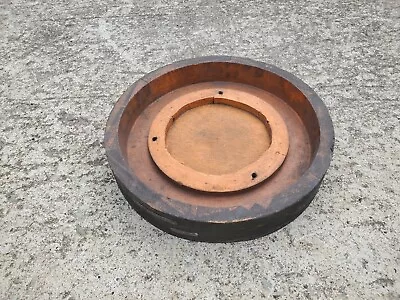 Vintage Industrial Wood Foundry Mold Pattern Steampunk 19  Round Pulley Wheel  • $72