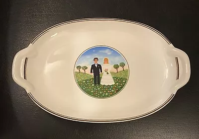 Villeroy & Boch - NAIF WEDDING - Small Oval Serving Platter - 10  X 6.5  • $36.80