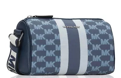 Michael Kors Cooper Travel Xs Duffle Crossbody In Navy Multi Nwt • $95