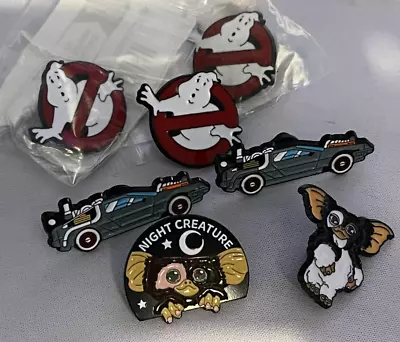 7x 80's Metal Enamel Pin Badges Ghostbusters Back To The Future Gremlins Lot • £9.50