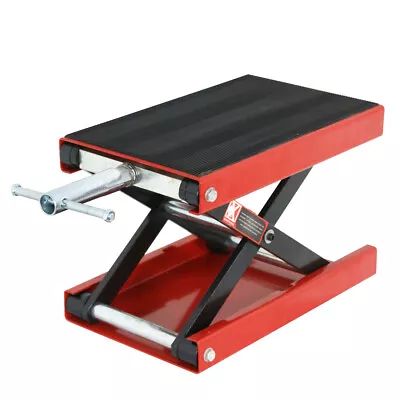 Motorcycle Lift 1100lb Wide Deck Motorcycle Jack Scissor Lift Stand For Bike ATV • $56.58