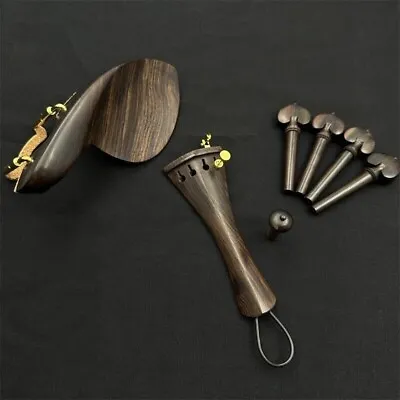 1set High Quality 4/4 Violin Natural Ebony Wood Accessories Parts Fittings 4/4 • $16.45