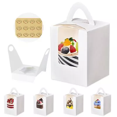 30 Pack Portable Cupcake Boxes Individual Cupcake Containers With Handle • $20.99