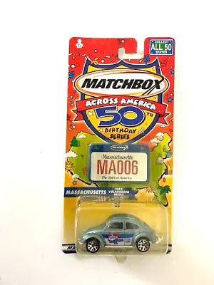 MATCHBOX ACROSS AMERICA 50TH BIRTHDAY #06 Massachusetts 1962 Volkswagen- NEW • $10.50