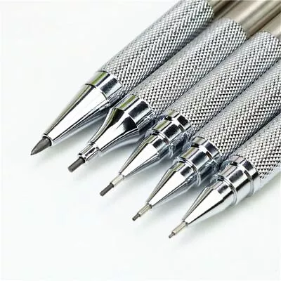 Stainless Steel Mechanical Pencil HB Black Pencil For Writing And Drawing • £3.16