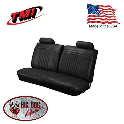 $769.41 • Buy 1971-1972 Chevelle, El Camino Black Bench Seat Upholstery W / Headrest, By TMI