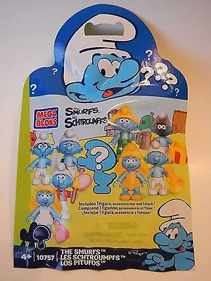 MEGA BLOKs 10757 Smurfs - Painter Smurf (Mystery Blind Brush) FACTORY SEALED • $8.99