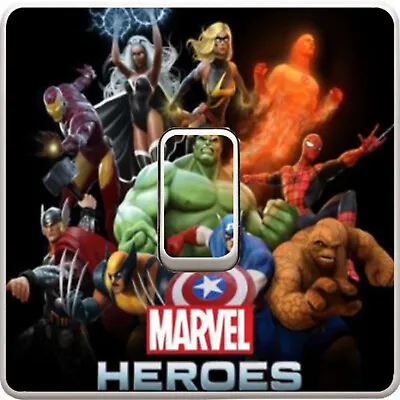 Marvel Avengers Heroes Light Switch Vinyl Sticker Decal For Kids Bedroom #361 • £1.99