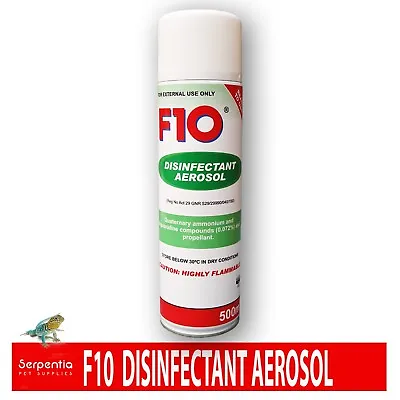 F10 Disinfectant Aerosol Spray | Safe For All Animals | 500ml Spray Canister • £29.99