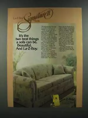 1986 La-Z-Boy Signature II Sofa Ad - It's The Two Best Things • $19.99