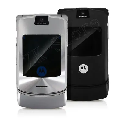 Original Motorola RAZR V3 Flip Mobile Phone 2G GSM Unlocked Flip Cellphone Camer • $40