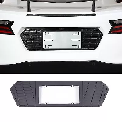 Black Auminum Alloy Rear License Plate Filler Frame For Corvette C8 2020-2023 • $73.99